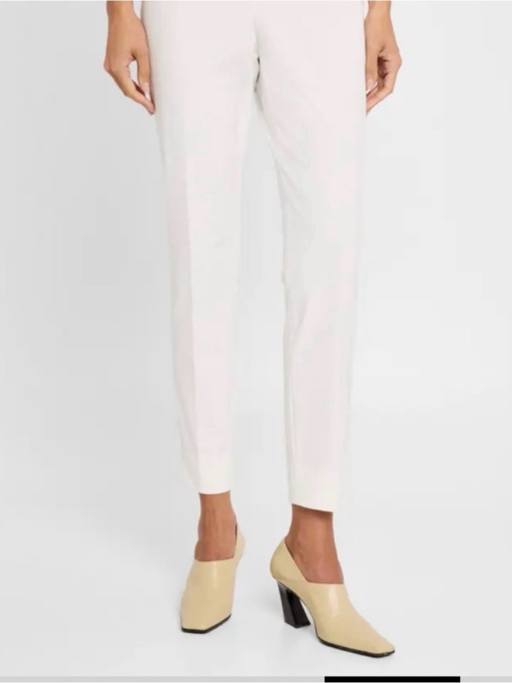 Lafayette 148 Stanton Slim Leg White Ankle Pants Sz 4 NWOT $498